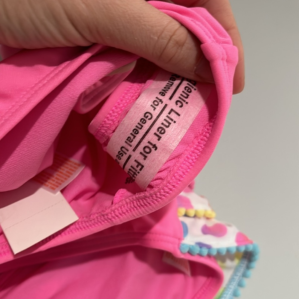 Cat and Jack 2 piece bathing suit pink and rainbow size M 7/8 - Picture 5 of 5